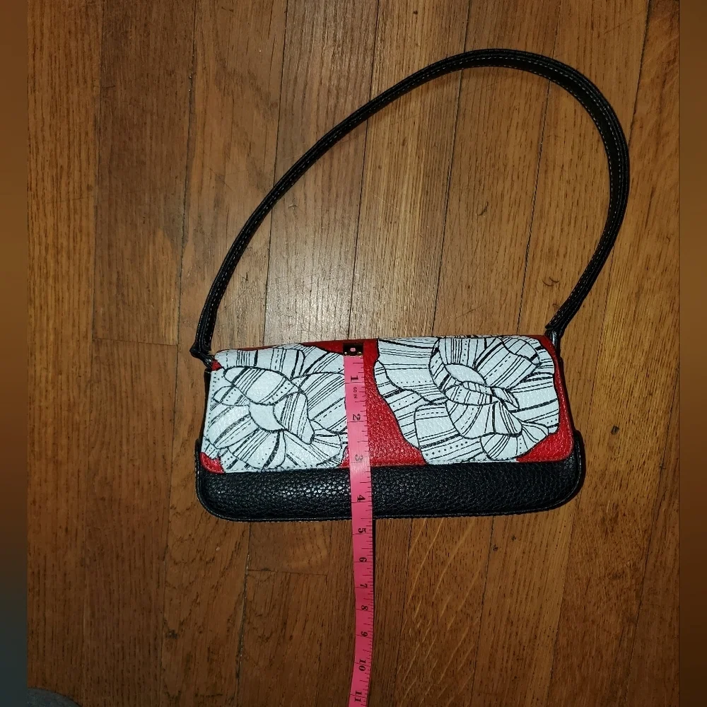 Liz Claiborne Red and Black Shoulder Bag
